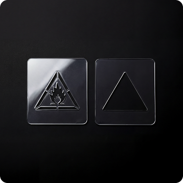 набор трафаретов Знак W01 Пожароопасно, легковоспламеняющиеся вещества артикул  SCLW01TPETS