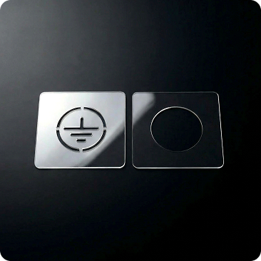 набор трафаретов Знак заземления круг диаметром 50мм артикулSCLEL14TPET-50