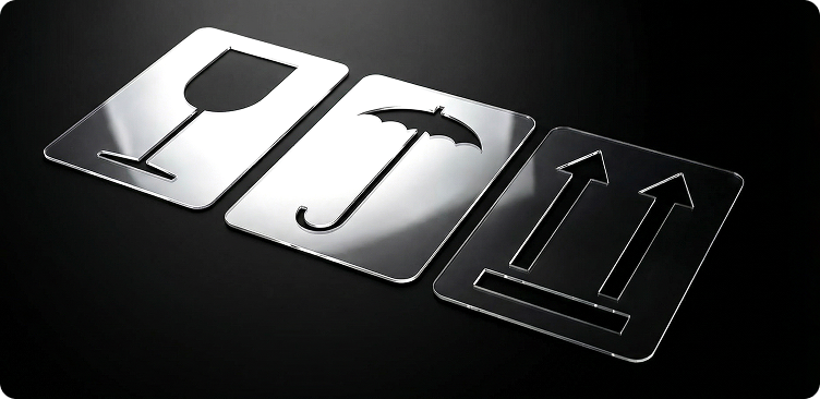 набор трафаретов Манипуляционные знаки для маркировки груза артикул SCLHMTPETS