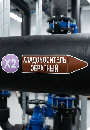 идентификатор трубопровода хладоноситель обратный