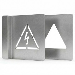 набор трафаретов Знак W08 опасность поражения электрическим током