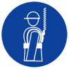 Знак M09 «Работать в предохранительном (страховочном) поясе» ГОСТ 12.4.026